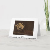 De Stier van de leder-blik Kaart (Achterkant)