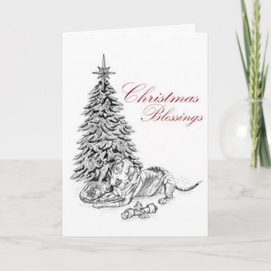 De stierenKerstkaart van de kuil Feestdagen Kaart (Voorkant)