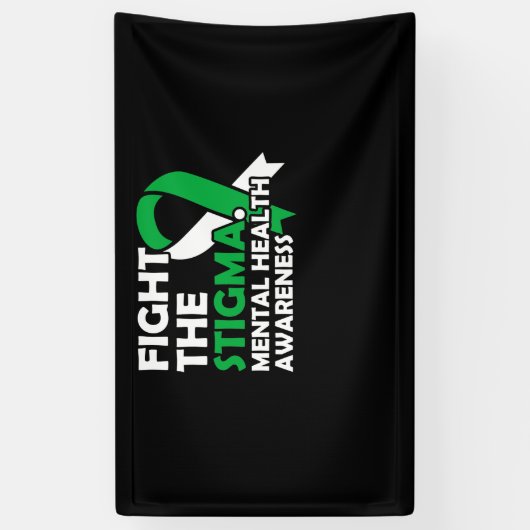 De Stigma bestrijden. Bewustmaking van de geesteli Spandoek (Verticaal)