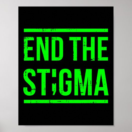 De Stigma Mental Health Awareness Warrior Counsel Poster (Voorkant)