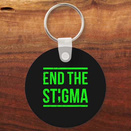 De Stigma Mental Health Awareness Warrior Counsel Sleutelhanger (Voorkant)