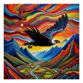 De stijgende Condor Perfect Poster (Voorkant)