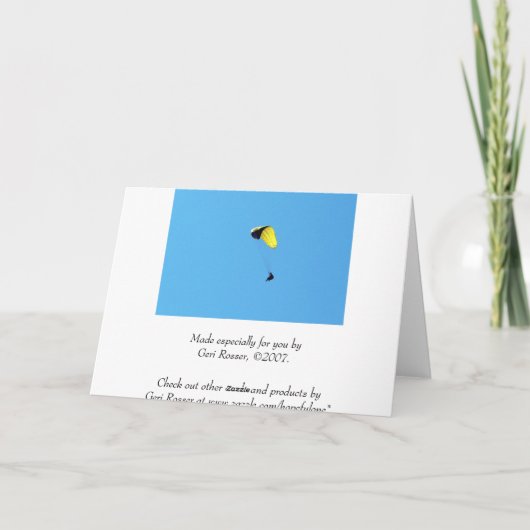 De stijgende Kaart van de Verjaardag (Achterkant)