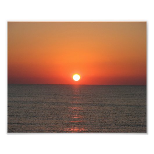 De stijgende zon foto afdruk (Voorkant)