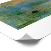 De stijgende zon van Claude Monet Poster (Hoek)