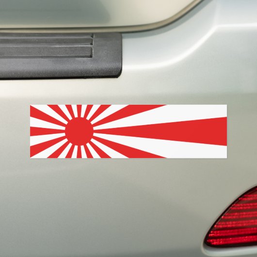 De stijgende zonvlag bumpersticker (Op auto)