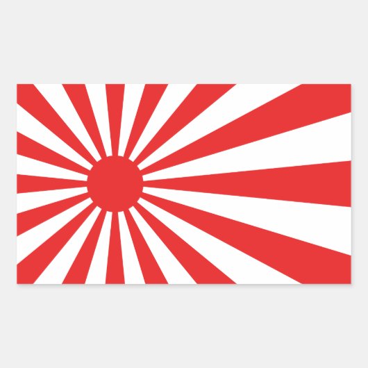 De stijgende zonvlag rechthoekige sticker (Voorkant)