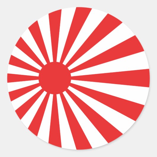 De stijgende zonvlag ronde sticker (Voorkant)