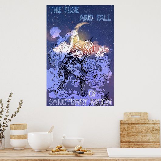 De stijging en Herfst van de sanctiemoon Poster (Keuken)