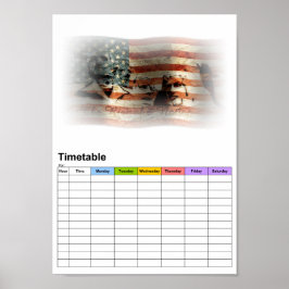 De stijging van een nationaal/tijdschema poster