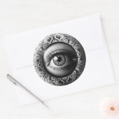 De stijl Eye Fornasetti Ronde Sticker (Envelop)