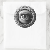 De stijl Eye Fornasetti Ronde Sticker (Tas)