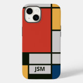 De Stijl inspireerde primair gekleurde vierkanten  Case-Mate iPhone Case (Achterkant)