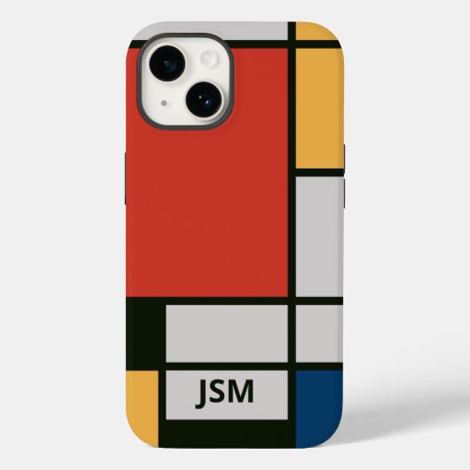 De Stijl inspireerde primair gekleurde vierkanten  Case-Mate iPhone Case (Achterkant)