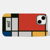 De Stijl inspireerde primair gekleurde vierkanten  Case-Mate iPhone Case (Achterkant (horizontaal))