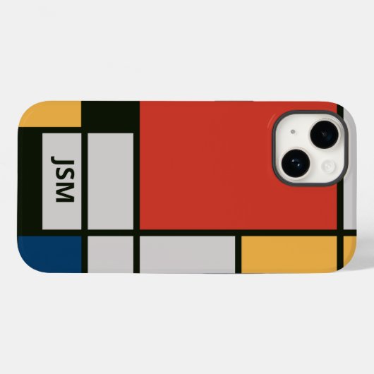 De Stijl inspireerde primair gekleurde vierkanten  Case-Mate iPhone Case (Achterkant (horizontaal))