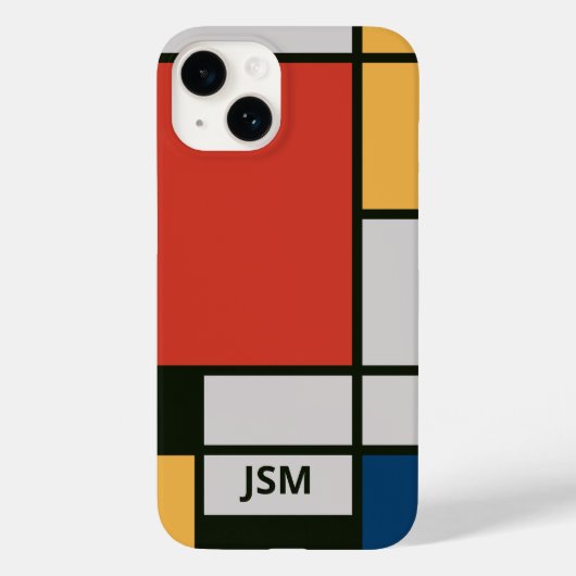 De Stijl inspireerde primair gekleurde vierkanten  Case-Mate iPhone Case (Achterkant)