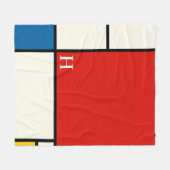 De Stijl inspireerde primair gekleurde vierkanten  Fleece Deken (Voorkant (Horizontaal))