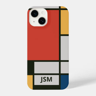 De Stijl inspireerde primair gekleurde vierkanten iPhone 14 Hoesje