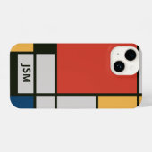 De Stijl inspireerde primair gekleurde vierkanten  iPhone Hoesje (Achterkant horizontaal)