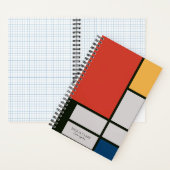 De Stijl inspireerde primair gekleurde vierkanten Notitieboek (Binnen)