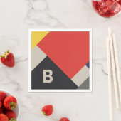 De Stijl inspireerde primair gekleurde vierkanten  Servet (Insitu)