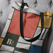 De Stijl inspireerde primair gekleurde vierkanten  Tote Bag