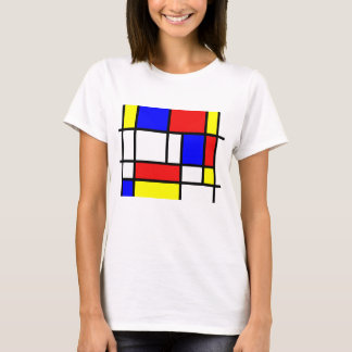 De Stijl - Kleurrijke en geometrische Mondrian-sti T-shirt