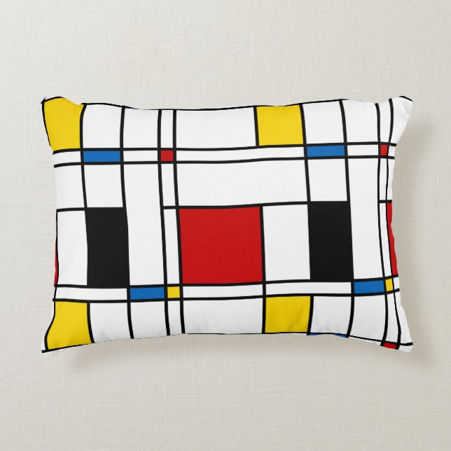 De Stijl Pattern Accent Kussen (Voorkant)