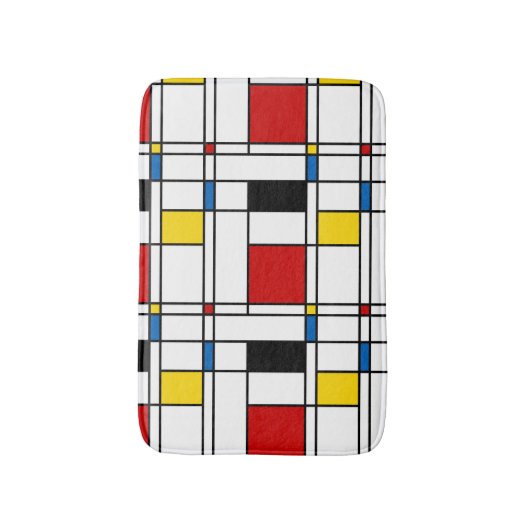 De Stijl Pattern Badmat (Voorkant Verticaal)
