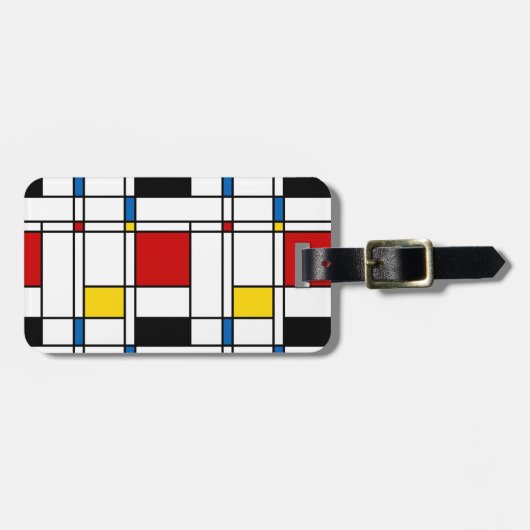 De Stijl Pattern Bagagelabel (Voorkant horizontaal)