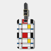 De Stijl Pattern Bagagelabel (Voorkant verticaal)