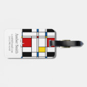 De Stijl Pattern Bagagelabel (Achterkant horizontaal)