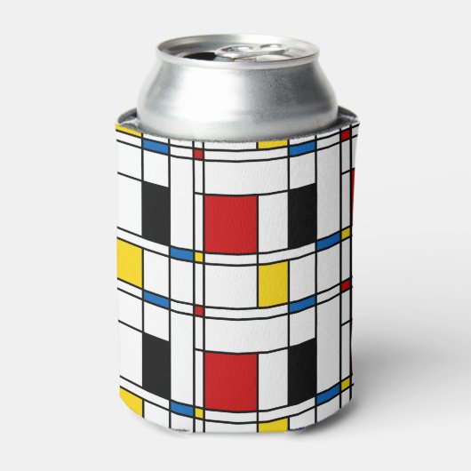 De Stijl Pattern Blikjeskoeler (Blikje Voorkant)