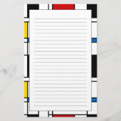 De Stijl Pattern Briefpapier (Voorkant)