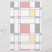 De Stijl Pattern Briefpapier (Voorkant)