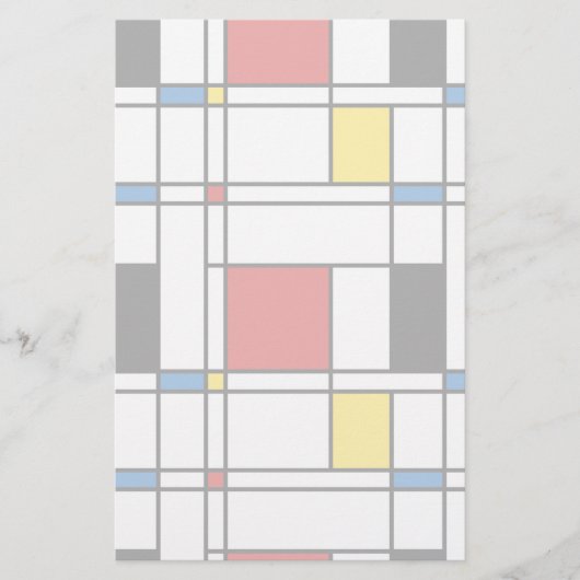 De Stijl Pattern Briefpapier (Voorkant)