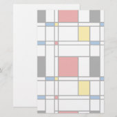 De Stijl Pattern Briefpapier (Voorkant / Achterkant)