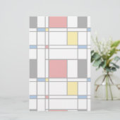 De Stijl Pattern Briefpapier (Staand voorkant)