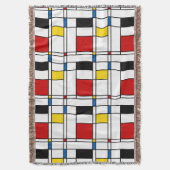De Stijl Pattern Deken (Voorkant Verticaal)