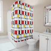 De Stijl Pattern Douchegordijn (In situ)