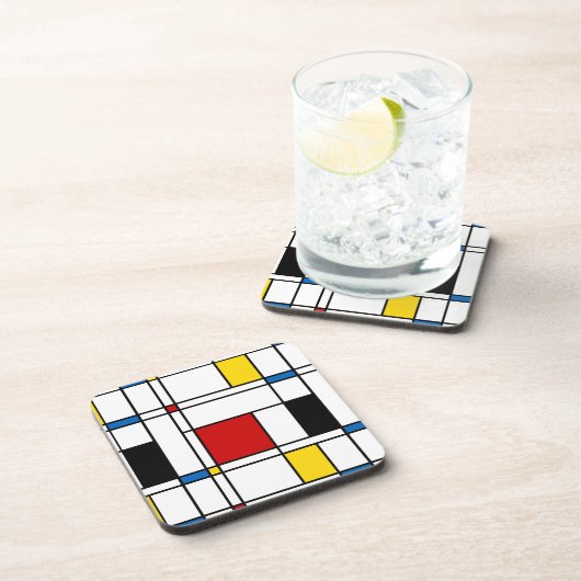 De Stijl Pattern Drankjes Onderzetter (Rechterzijde)