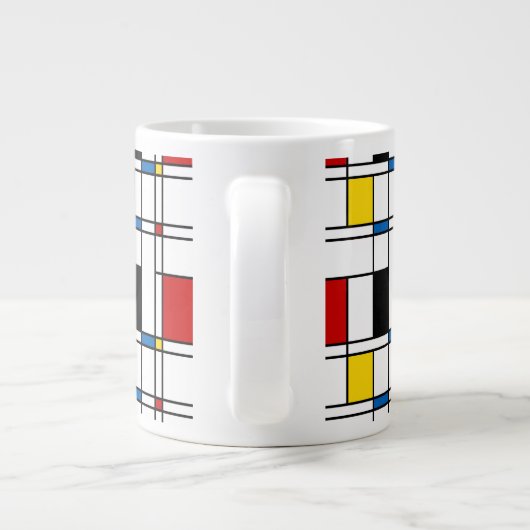 De Stijl Pattern Grote Koffiekop (Achterkant)