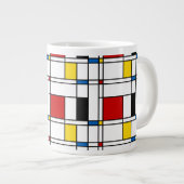 De Stijl Pattern Grote Koffiekop (Voorkant rechts)