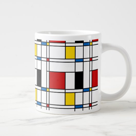 De Stijl Pattern Grote Koffiekop (Rechts)