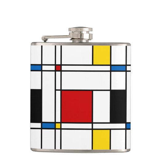 De Stijl Pattern Heupfles (Voorkant)