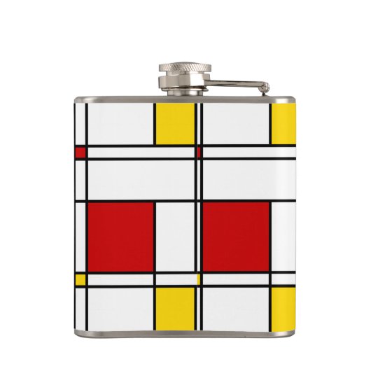 De Stijl Pattern Heupfles (Achterkant)