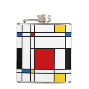 De Stijl Pattern Heupfles