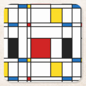 De Stijl Pattern Kartonnen Onderzetters (Voorkant)