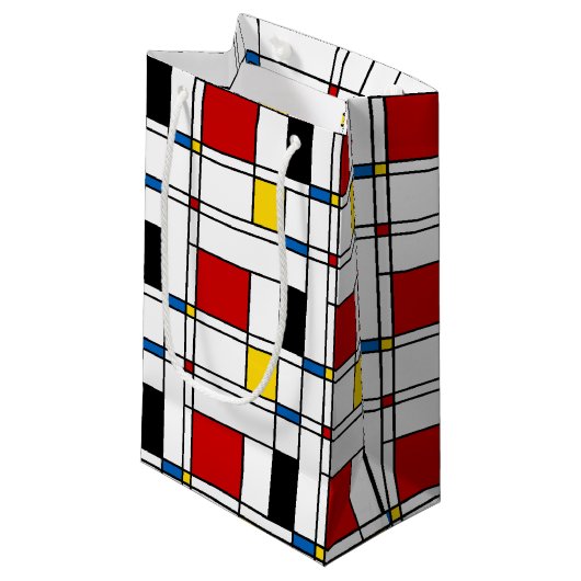 De Stijl Pattern Klein Cadeauzakje (Voorkant Gekanteld)